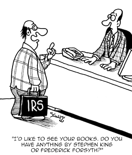 Cartoon: The taxman (medium) by Karsten Schley tagged taxes,politics,irs,money,government,books,culture,literature,economy,business,taxes,politics,irs,money,government,books,culture,literature,economy,business