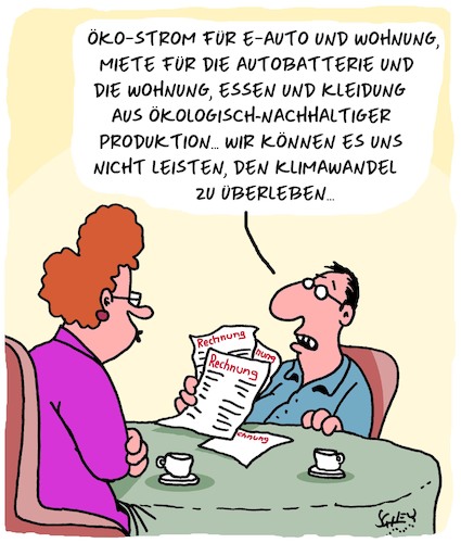 Cartoon: Überleben (medium) by Karsten Schley tagged klimawandel,einkommen,abgaben,steuern,energie,miete,kleidung,ernährung,armut,gesellschaft,klimawandel,einkommen,abgaben,steuern,energie,miete,kleidung,ernährung,armut,gesellschaft