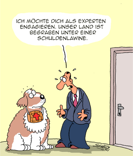 Cartoon: Verschuldet (medium) by Karsten Schley tagged staatsschulden,politik,finanzen,politiker,wirtschaft,geld,experten,gesellschaft,medien,staatsschulden,politik,finanzen,politiker,wirtschaft,geld,experten,gesellschaft,medien