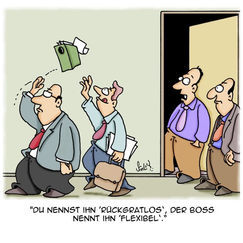 Cartoon: Voll flexibel (medium) by Karsten Schley tagged arbeit,arbeitgeber,arbeitnehmer,jobs,flexibilität,karriere,wirtschaft,business,arbeit,arbeitgeber,arbeitnehmer,jobs,flexibilität,karriere,wirtschaft,business