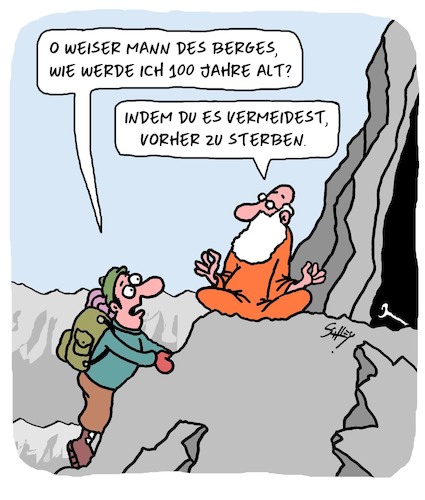 Cartoon: Weiser Rat (medium) by Karsten Schley tagged lebenshilfe,experten,weisheit,erleuchtung,gurus,spiritualität,esoterik,gesellschaft,lebenshilfe,experten,weisheit,erleuchtung,gurus,spiritualität,esoterik,gesellschaft