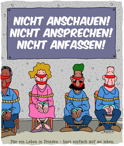 Cartoon: Weltfrieden (medium) by Karsten Schley tagged leben,menschlichkeit,konflikte,deeskalation,gesellschaft,politik,regeln,überwachung,demokratie,leben,menschlichkeit,konflikte,deeskalation,gesellschaft,politik,regeln,überwachung,demokratie