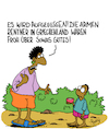 Cartoon: Arm un hungrig (small) by Karsten Schley tagged afrika,europa,griechenland,einkommen,renten,armut,schulden,iwf,schuldenpakt,politik,finanzhilfe