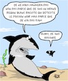 Cartoon: Blanc et Raciste? (small) by Karsten Schley tagged racisme,nationalisme,politique,nutrition,proies,animaux,requins
