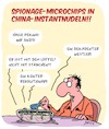 Cartoon: China spioniert!! (small) by Karsten Schley tagged spionage,technik,geheimdienste,china,usa,europa,huawei,tiktok,industrie,demokratie,wirtschaft,gesellschaft