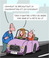 Cartoon: Consommation et emissions (small) by Karsten Schley tagged voitures,trafic,environnement,consommation,emissions,femmes,hommes,technologie