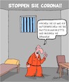 Cartoon: Corona - Vorbeugung hilft! (small) by Karsten Schley tagged corona,vorbeugung,infektionskette,gesundheit,gesellschaft,justiz,kriminalität