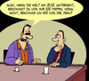 Cartoon: Deal (small) by Karsten Schley tagged weltuntergang,aberglaube,mayaprophezeihung,geld,wetten,glücksspiel,gastronomie,bars,pubs,kneipen