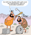 Cartoon: Die Erfindung des Rades (small) by Karsten Schley tagged erfindungen,historisches,räder,steinzeit,wissenschaft,menschheit,evolution,gesellschaft,technik,fortschritt