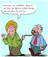 Cartoon: Die Vorsitzende (small) by Karsten Schley tagged spd,cdu,merkel,schulz,groko,koalition,politik,regierung,deutschland,europa