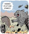 Cartoon: Ein MONSTER!!! (small) by Karsten Schley tagged godzilla,monster,unterhaltung,horror,filme,kino,comics,medien,gesellschaft