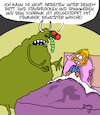 Cartoon: Ein Monster!! (small) by Karsten Schley tagged kinder,monster,filme,comics,medien,märchen,alpträume,ordnung,aufräumen,familie,erziehung,gesellschaft
