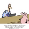 Cartoon: Er ist weg!! (small) by Karsten Schley tagged familie,ehe,liebe,beziehungen,tiere,schweine,ernährung,essen,gesetz,justiz,polizei,gesellschaft