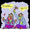Cartoon: Feindliche Übernahme (small) by Karsten Schley tagged 2016,2017,jahreswechsel,krieg,gewalt,terrorismus,tod,demokratie,extremismus,politik,horrorclowns