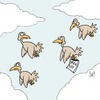 Cartoon: Fliegen (small) by Karsten Schley tagged vögel,tiere,natur,gesundheit,fliegen,reisen
