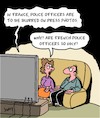 Cartoon: French Flics (small) by Karsten Schley tagged france,police,security,politics,press,media,pictures,democracy,social,issues