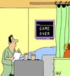 Cartoon: Game Over (small) by Karsten Schley tagged leben,tod,medizin,ärzte,krankheit,gesundheit,krankenhäuser,krankenkassen,spielen,computerspiele