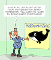 Cartoon: Ganz klar ein Profi (small) by Karsten Schley tagged kriminalität,verbrechen,mord,killer,polizei,mordkommission,ermittlungen,phantombilder,gesetze,wale,killerwale,orcas,natur,gesellschaft,medien