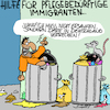 Cartoon: Gerettet! (small) by Karsten Schley tagged flüchtlinge,gesundheit,deutschland,europa,einwanderung,gesellschaft,politik