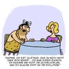 Cartoon: Geständnisse... (small) by Karsten Schley tagged dating,männer,frauen,liebe,restaurants,geständnisse,hygiene,biologie