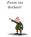 Cartoon: Gruß (small) by Karsten Schley tagged sachsen,neonazis,rechtsextremismus,faschismus,afd,npd,rassismus,politik,gesellschaft