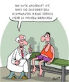 Cartoon: Gute Nachricht! (small) by Karsten Schley tagged ärzte,patienten,umwelt,klimawandel,krankheiten,gesellschaft,gesundheit,medien,politik