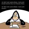 Cartoon: Ich soll nicht... (small) by Karsten Schley tagged frankreich,wahlen,fillon,konservative,rechtsruck,religion,politik,politiker