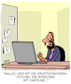 Cartoon: In der Krise (small) by Karsten Schley tagged krisen,psychosen,psychiatrie,gesundheit,krankheit,callcenter,gesellschaft