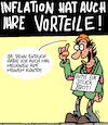 Cartoon: Inflation (small) by Karsten Schley tagged inflation,geld,steuern,einkommen,armut,soziales,politik,hunger,wirtschaft,pleiten,schulden,konsum,kaufkraft,kaufkraftverlust,gesellschaft