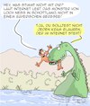 Cartoon: Internet - Blödsinn (small) by Karsten Schley tagged fake,news,internet,technik,computer,schottland,nessie,bayern,seen,monster,urlaub,reisen,bildung,gesellschaft