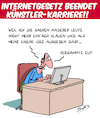 Cartoon: Internetgesetz (small) by Karsten Schley tagged internet,copyright,kriminalität,diebstahl,facebook,youtube,computer,technik,kunst,künstler,gesellschaft,gesetze,justiz