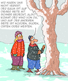 Cartoon: Ist doch logisch! (small) by Karsten Schley tagged männer,natur,schnee,winter,frauen,orientierung,logik,umwelt,psychologie,gesellschaft