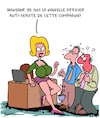 Cartoon: La Nouvelle (small) by Karsten Schley tagged sexisme,hommes,femmes,economie,business,carriere