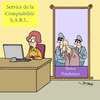 Cartoon: Le Fondateur (small) by Karsten Schley tagged fondation,comptabilite,economie,criminalite,economique,crime,police,capitalisme