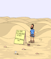 Cartoon: Menschenscheu (small) by Karsten Schley tagged menschenscheu,wüste,einsamkeit,menschheit,psychologie,gesellschaft