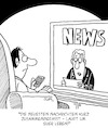 Cartoon: Neueste Nachrichten (small) by Karsten Schley tagged nachrichten,medien,panik,kriege,umwelt,umweltzerstörung,wirtschaftskrise,klima,politik,gesellschaft