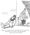 Cartoon: Pazifismus (small) by Karsten Schley tagged pazifisten,naivität,realität,gewalt,waffen,wehrhaftigkeit,verteidigung,frieden,anschreckung,politik,gesellschaft
