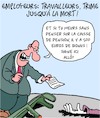 Cartoon: Pension (small) by Karsten Schley tagged employeurs,travailleurs,argent,pension,politiques,societe,mort