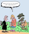 Cartoon: Pflanzen und Tiere (small) by Karsten Schley tagged liebe,familie,tod,männer,frauen,witwen,friedhöfe,pflanzen,tiere