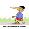 Cartoon: Pinocchio auf Französisch (small) by Karsten Schley tagged literatur,märchen,pinocchio,frankreich,ernährung,essen,traditionen,baguette