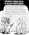 Cartoon: Politisch korrekt! (small) by Karsten Schley tagged woke,korrekt,politik,diversität,verbrechen,kriminalität,gesellschaft