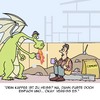 Cartoon: PUUUUSTEN!! (small) by Karsten Schley tagged arbeit,jobs,arbeiter,bauarbeiter,pause,ernährung,kaffee,gesundheit,tiere,drachen