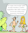 Cartoon: Rating (small) by Karsten Schley tagged rating,bewertungen,kunden,paradies,bibel,gott,adam,eva,religion,christentum,gesellschaft