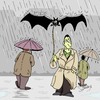 Cartoon: Regentag (small) by Karsten Schley tagged wetter regen winter klima vampire