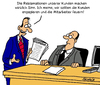 Cartoon: Reklamationen (small) by Karsten Schley tagged kunden,kundenservice,reklamationen,arbeit,arbeitgeber,arbeitnehmer,arbeitsqualität,umsatz,einstellungen,entlassungen