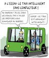 Cartoon: Sans Conducteur (small) by Karsten Schley tagged technologie,ordinateurs,recherche,science,economie,societe,trafic,politique