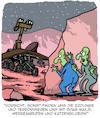 Cartoon: Sei vorsichtig!! (small) by Karsten Schley tagged mars,weltraumforschung,wissenschaft,nasa,perseverance,marsmenschen,aliens,leben,rover,soziales,katzenbilder,werbung,gesellschaft