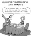 Cartoon: Separation (small) by Karsten Schley tagged hommes,femmes,amour,amants,alimentation,france,allemagne