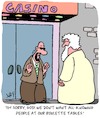 Cartoon: Sorry God! (small) by Karsten Schley tagged god,religion,christianity,casinos,gambling,luck,knowledge,money,business