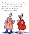 Cartoon: Sozialist (small) by Karsten Schley tagged blasphemie,kirche,religion,priester,armut,jesus,reichtum,umverteilung,soziales,gesellschaft
